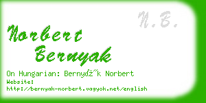 norbert bernyak business card